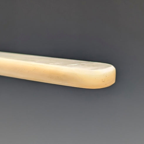 1906 年英國古董白色珍珠手柄純銀刀片 6 雙甜點餐具 William Hutton 木盒